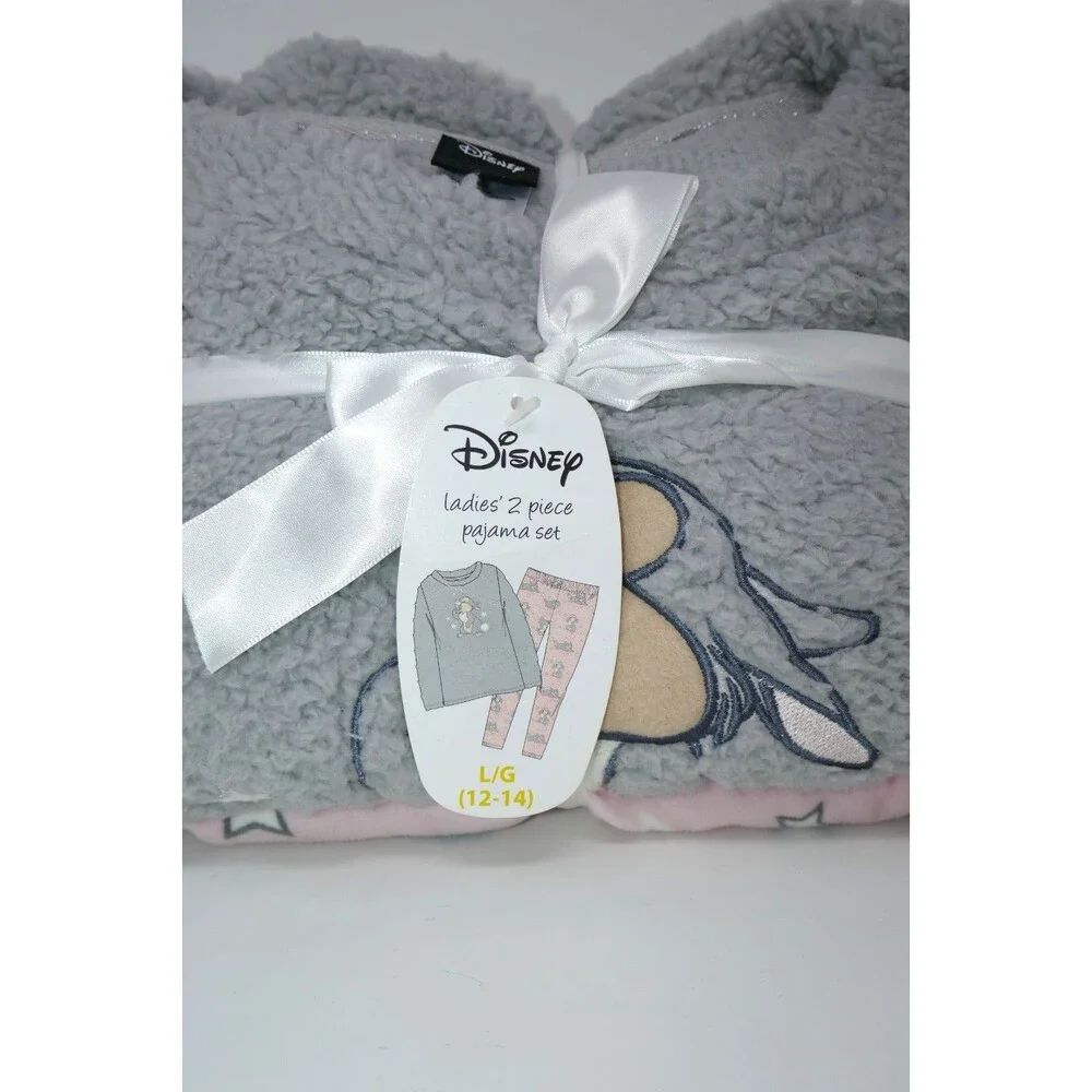 Disney Sleepy Thumper Rabbit Plush Sherpa Long Sleeve 2 Piece Pajama Set Size L - Picture 3 of 8